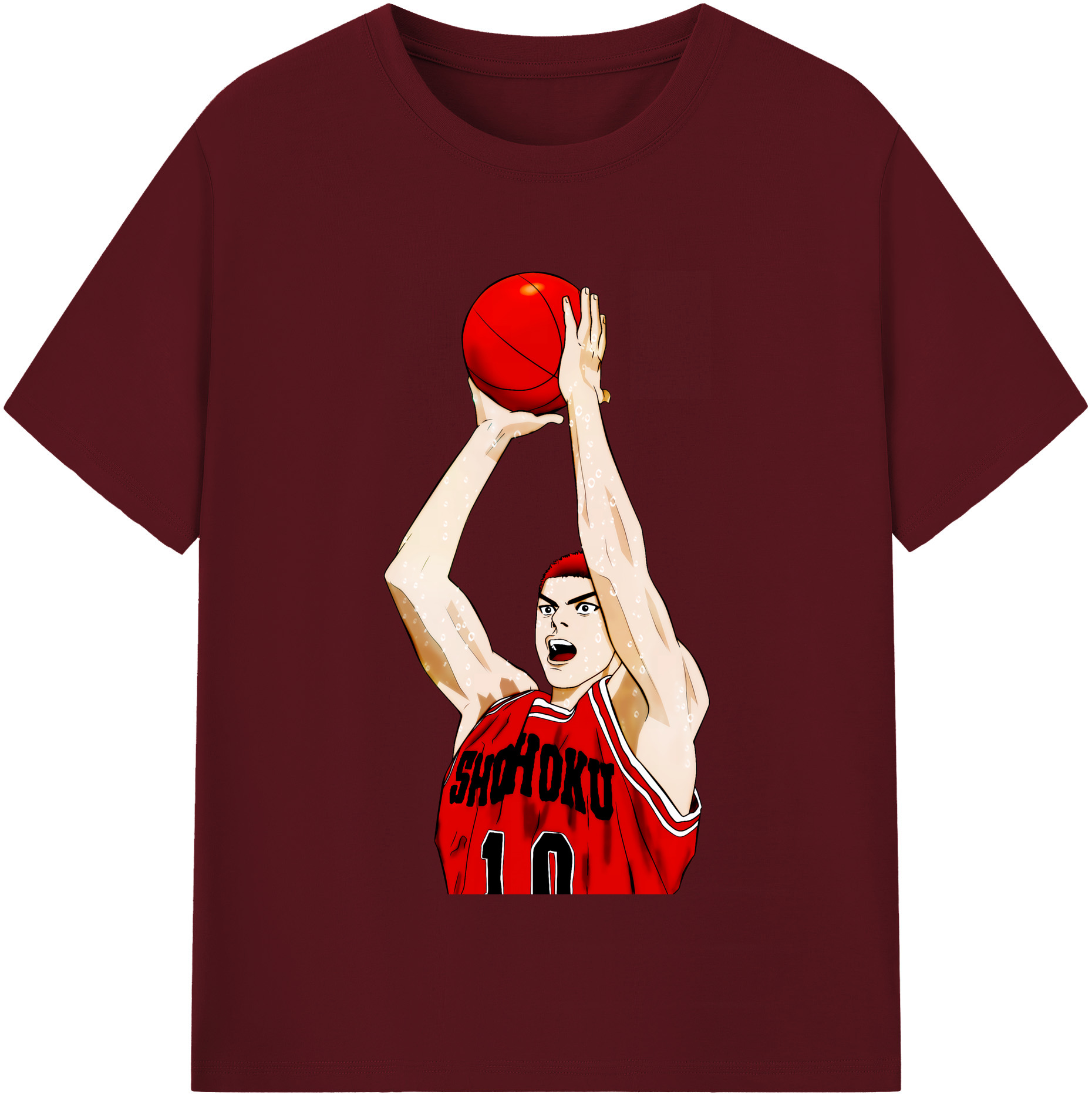 SLAM DUNK／スラムダンク 綿100％半袖Tシャツ（フロントプリント）